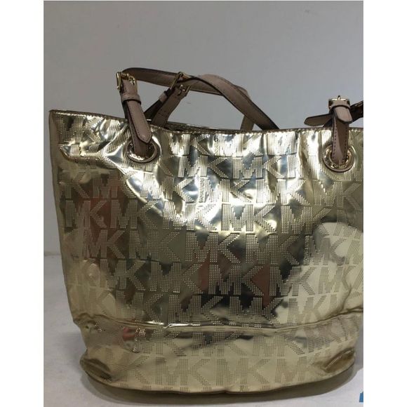 Michael Kors Gold Jet Set East West Tote - Picture 7 of 9